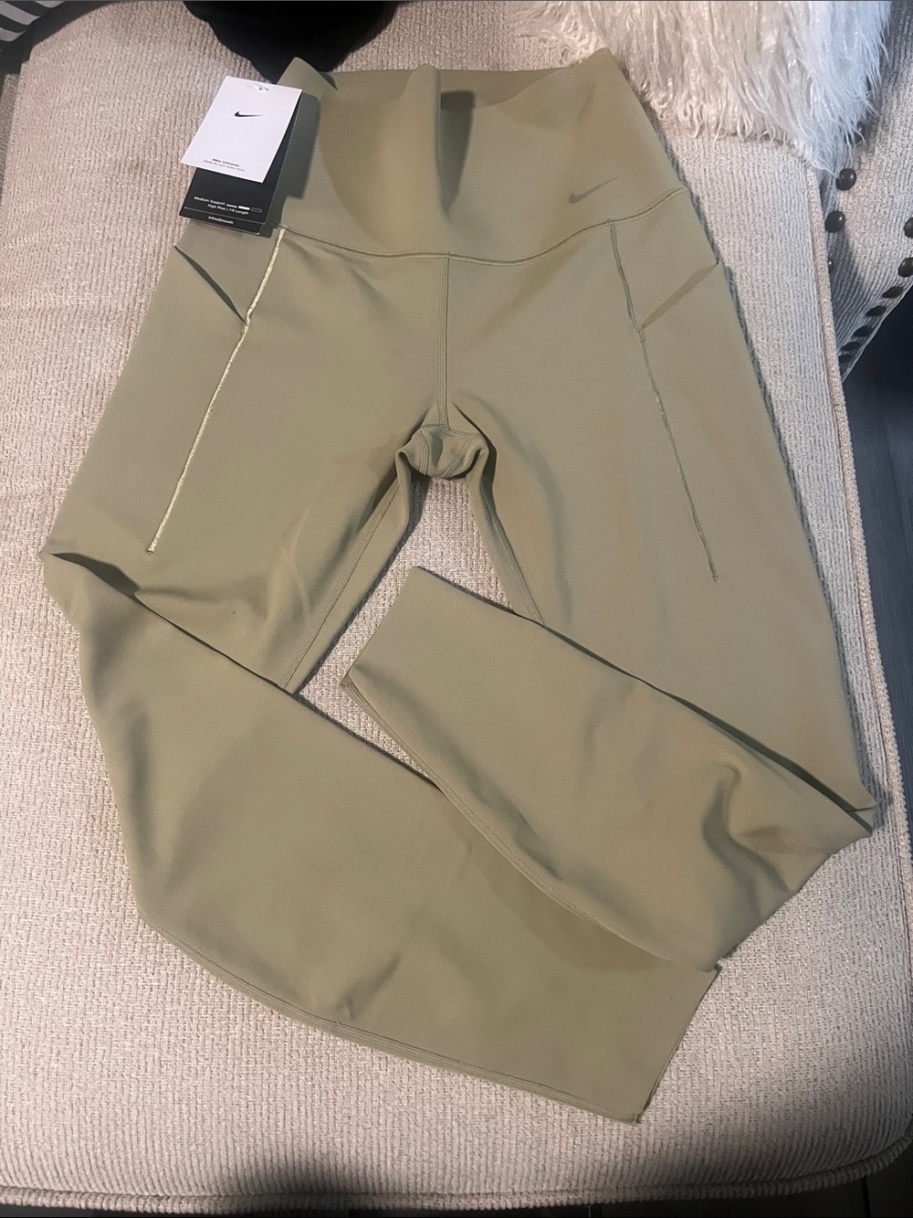Nike Olive-Tone High-Rise Workout Leggings